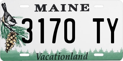 ME license plate 3170TY