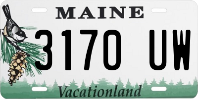 ME license plate 3170UW