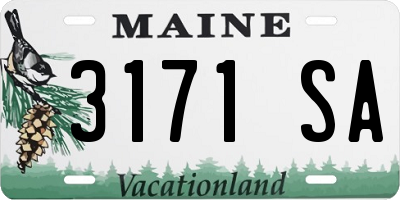 ME license plate 3171SA