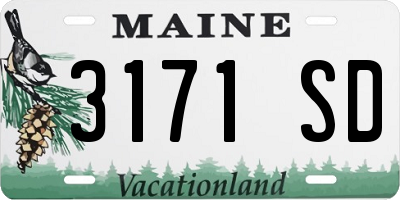 ME license plate 3171SD