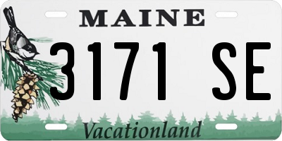 ME license plate 3171SE