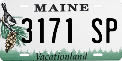 ME license plate 3171SP