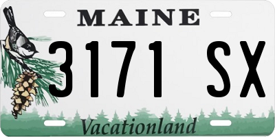 ME license plate 3171SX