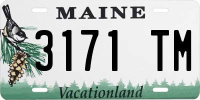 ME license plate 3171TM