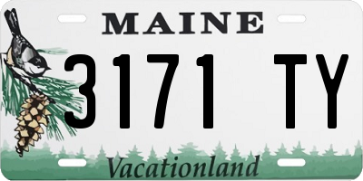 ME license plate 3171TY