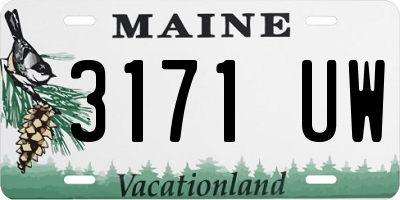 ME license plate 3171UW