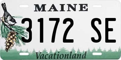 ME license plate 3172SE
