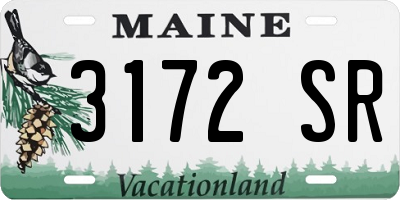 ME license plate 3172SR