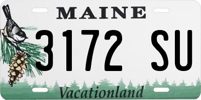 ME license plate 3172SU
