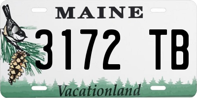 ME license plate 3172TB