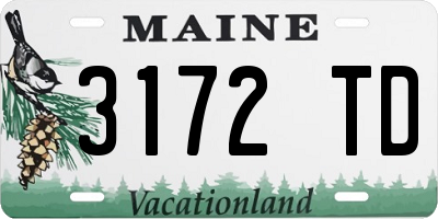 ME license plate 3172TD