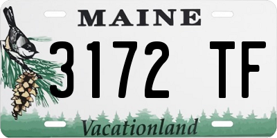 ME license plate 3172TF