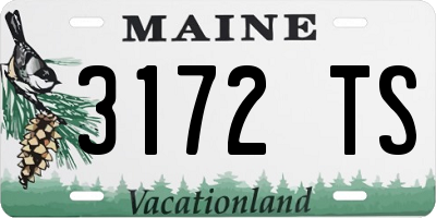 ME license plate 3172TS