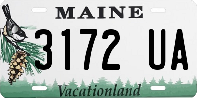 ME license plate 3172UA
