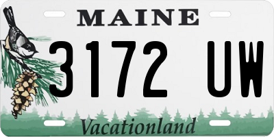 ME license plate 3172UW