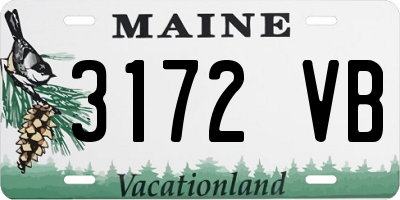 ME license plate 3172VB