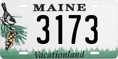 ME license plate 3173