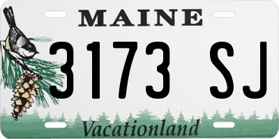 ME license plate 3173SJ