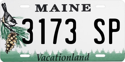 ME license plate 3173SP
