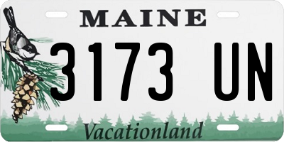 ME license plate 3173UN