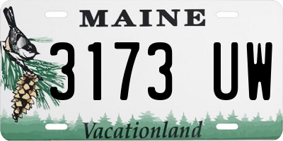 ME license plate 3173UW