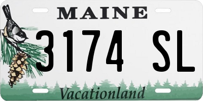 ME license plate 3174SL