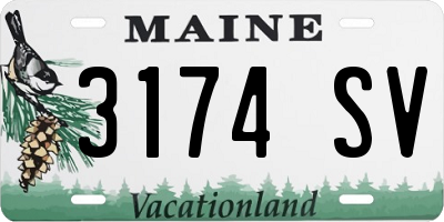 ME license plate 3174SV