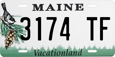 ME license plate 3174TF