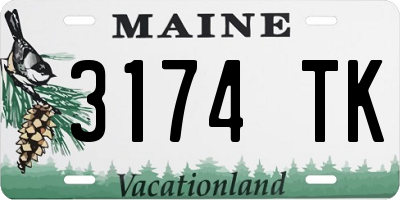 ME license plate 3174TK