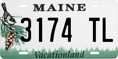 ME license plate 3174TL