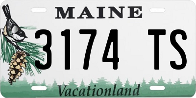 ME license plate 3174TS