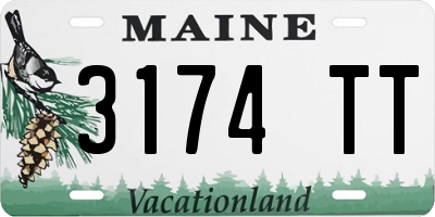 ME license plate 3174TT