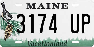 ME license plate 3174UP