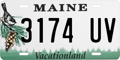 ME license plate 3174UV