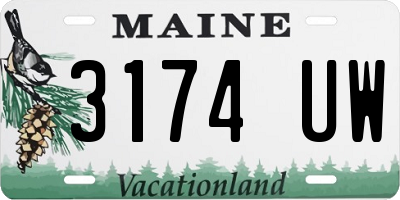 ME license plate 3174UW