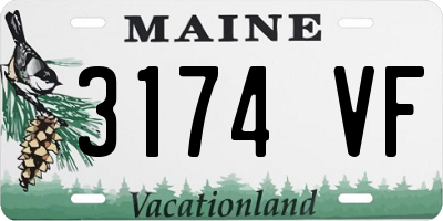 ME license plate 3174VF