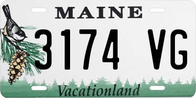 ME license plate 3174VG