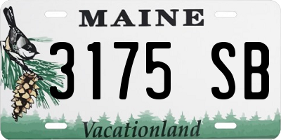 ME license plate 3175SB