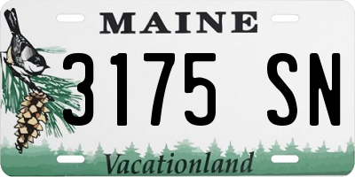 ME license plate 3175SN
