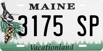 ME license plate 3175SP