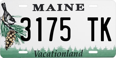 ME license plate 3175TK