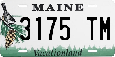 ME license plate 3175TM