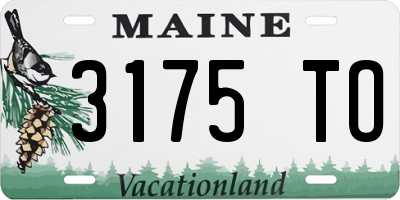 ME license plate 3175TO