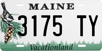 ME license plate 3175TY