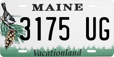 ME license plate 3175UG