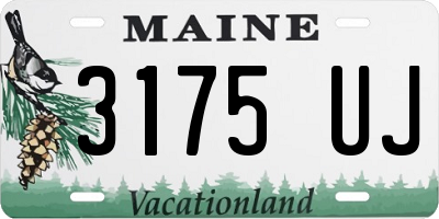 ME license plate 3175UJ