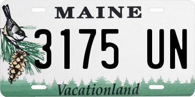 ME license plate 3175UN