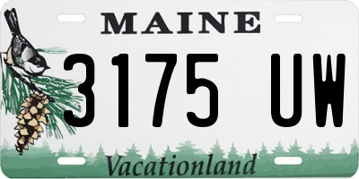 ME license plate 3175UW