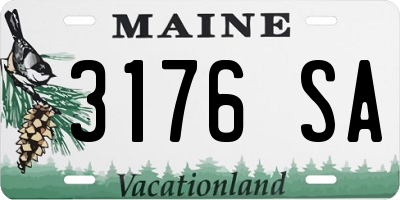 ME license plate 3176SA