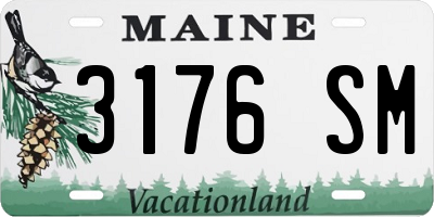ME license plate 3176SM